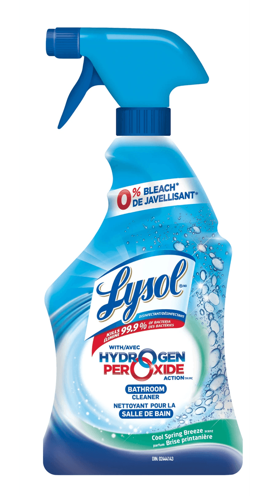 Packshot of Lysol Bathroom Cleaner - Hydrogen Peroixide Action - Cool Spring Breeze 650 mL