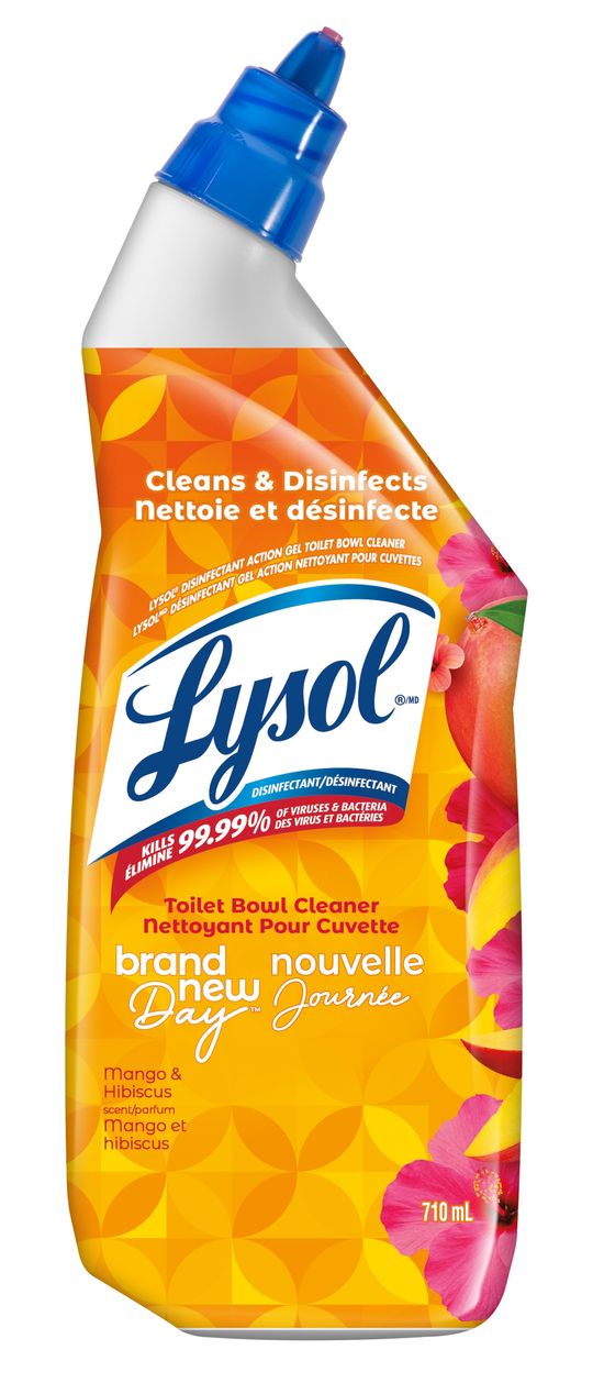 Packshot de Lysol Nettoyant pour cuvette de toilette – Mangue et hibiscus, 710 ml