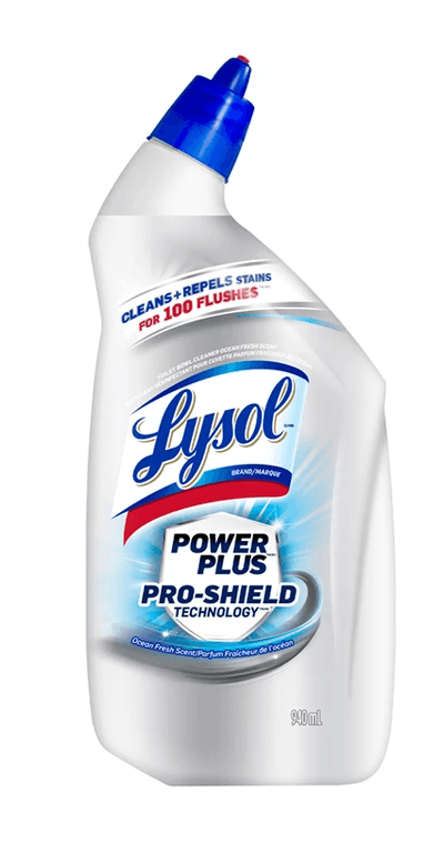 Packshot de Nettoyant pour cuvette Lysol - PowerPlus Océan Frais 940 mL